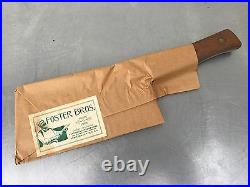 1 Original NOS Vintage Foster Bros. Cleaver Solid Steel 2190 Hickory Handle