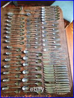 103 pcs Vintage ONEIDA Community TWIN STAR Stainless Flatware-Service for 12 MCM