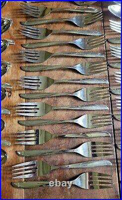 103 pcs Vintage ONEIDA Community TWIN STAR Stainless Flatware-Service for 12 MCM