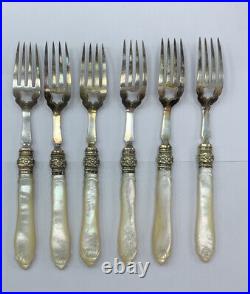 12 Piece Mother Of Pearl Fork and Knife Set