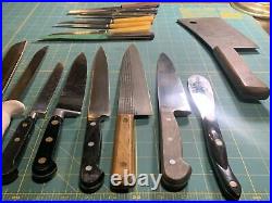 19 LOT Vintage Knives Premium Chef Sabatier Dexter Cutco Miyabi Swiss German etc