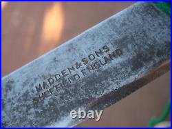 1900s Antique 6 Blade MADDEN & SONS Sheffield Carbon Butcher Knife ENGLAND