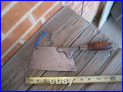 1900s Antique 7 Blade x 12 oz. DUNLAP Light Chopper Cleaver Butcher Knife USA