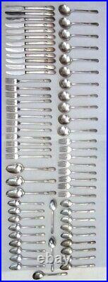 1930 antique 1847 ROGERS SILVERPLATE flatware ADORATION 68 pc fork spoon knife