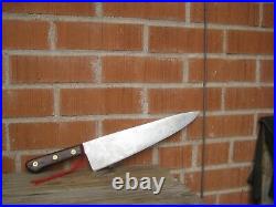 1930s Vintage 12 1/2 Blade FRENCH Sabatier Style Heavy Carbon Chef Knife FRANCE