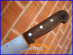 1930s Vtg 12 Curved Blade SOLINGEN Wusthof Carbon Cimiter Slicing Knife Germany