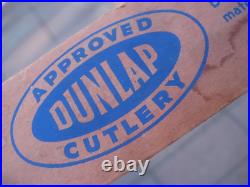 1940s Vintage 6 Blade DUNLAP NOS Swedish X-Small Carbon Butcher Knife USA