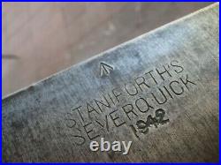 1942 Vtg 10 Blade x 2 1/2 lb. STANFORTH'S SEVERQUICK Carbon Cleaver Knife USA