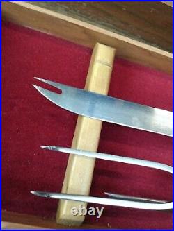 1950's Vintage Gerber Legendary Blades 12 Piece Knife/ Carving Set in Wood Boxes