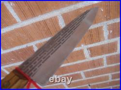 1970s Vintage 8 Blade FORGECRAFT Fine Carbon Chef Knife USA