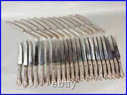 19th century Silver Knife Cutlery Set 34 Piece Set