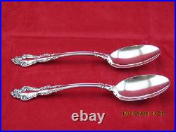 2 Reed & Barton Spanish Baroque Sterling Silver Serving Spoons! No Mono 9