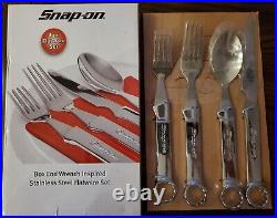 2 Snap On Tools Box End Wrench Flatware TWO 4 Piece Sets Silverware Collectable