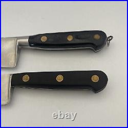 2 Vintage Professional Sabatier France Stainless Chef's Knives 10 and 8'