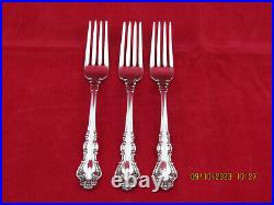 3 Reed & Barton Spanish Baroque Sterling Silver Dinner Forks! No Mono 7 1/2