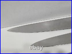 3 Vintage Sabatier Chef Knife 10 + 8 Blade with Honing Rod Black Handle France