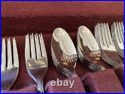 50 Pc Service For 8 Oneida OUR FOREVER ROSE Stainless Mid Century 1950s USA