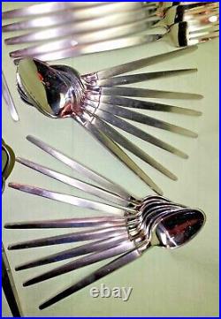 54 Pcs Service for 8 STANLEY ROBERTS SRI ASTRO Stainless Flatware Japan