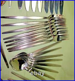 54 Pcs Service for 8 STANLEY ROBERTS SRI ASTRO Stainless Flatware Japan