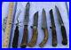 6 Vintage Lot Hand Made Knives John Hasselbring Antler Sterling Silver Cutlery