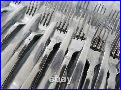 86pc Waterford Celtic Braid 18/10 Stainless Flatware Forks Spoons Used &Unused