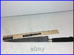 ANTIQUE SABATIER CHEF KNIFE w RARE EARLY SEAL LOGO 9.25 LONG CARBON STEEL BLADE