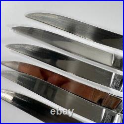 Abercrombie Fitch German Steel Forged Stag Antler 6 Pc Steak Knife Set Vtg 1960