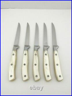 Alain Saint-Joanis Chateaubriand Steak Knife Mother Of Pearl Set of 5 knives