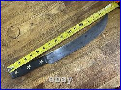 Antique 16 Foster Bros Jaeger Gold Star Butcher Knife