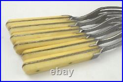 Antique 1860s Lamson & Goodnow MFG Co. 12 Piece Cutlery Set 6 Forks 6 Knives