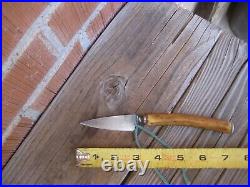 Antique 2 1/2 Blade JOHN RUSSELL Nogent Carbon Paring Knife Stag Handle USA
