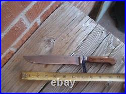 Antique 6 1/2 Blade ACIER FONDU Small Carbon Steel Butcher Knife FRANCE