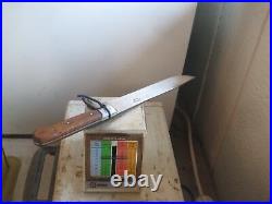 Antique 6 1/2 Blade ACIER FONDU Small Carbon Steel Butcher Knife FRANCE