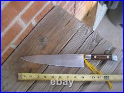 Antique 9 Blade SABATIER K Acier Bolstered Large Carbon Chef Knife FRANCE
