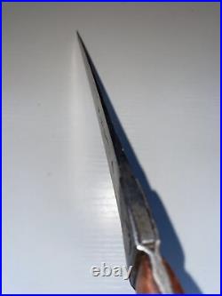 Antique CHARLES MONTORGUEIL Carbon Steel Chef's Knife Paris France 14.5 rare