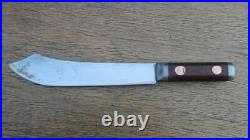Antique Custom Italian Chef's Bolstered Carbon Steel Butcher Knife RAZOR SHARP