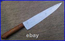 Antique DUMAS AINE Trente Deux 32 France XL Carbon Steel Chef Knife RAZOR KEEN