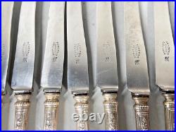 Antique Elegance 19th Century 34-Piece Silver Knife Cutlery Set