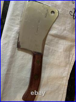 Antique F. DICK Germany Butcher / Chef Carbon Steel Meat Cleaver Knife #1094