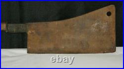 Antique Foster Brothers 13 Hog/Beef Splitter Leather Wrapped Handle