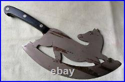 Antique Fox Shaped Figural Meat Cleaver Chopper Butcher Knife