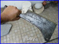 Antique Huge Old Meat Cleaver Butcher Carbon Steel Knife Chopper Blacksmith Made