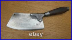 Antique Knapp & Cowles Carbon Steel Oriental Chef Cleaver Knife RAZOR SHARP