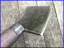 Antique L. &I. J. White Butcher Meat Cleaver 10 Blade 20+ Long 7 lb. Axe Chop NR