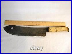 Antique L&IJ #12 White Buffalo NY Chef's Meat Cleaver Knife 18