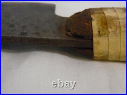 Antique L&IJ #12 White Buffalo NY Chef's Meat Cleaver Knife 18