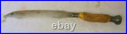 Antique Meridan Cutlery BLACK FOREST STAG HORN Antler Handle Knife Sterling