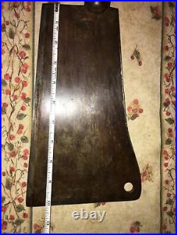 Antique No. 3 P S & W Co No1. EXTRA Butchers Meat Cleaver 20+ Long 10.25 Blade