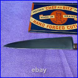 Antique SABATIER Chefs knife 12.5 Overall 7.75 Blade Fleur De Lis #1402