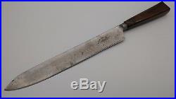 Antique SHEFFIELD Horn Handle Carbon steel Vintage butcher Carving knife